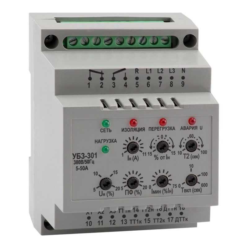 Реле защиты двигателя OptiDin УБЗ-301-5-50-УХЛ4, 139505 Реле защиты двигателя OptiDin УБЗ-301-5-50-УХЛ4, 139505