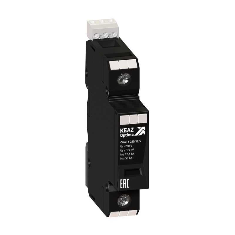 Ограничитель импульсных перенапряжений (УЗИП) OptiDin OM-I-1-280/12,5, 114201 Ограничитель импульсных перенапряжений (УЗИП) OptiDin OM-I-1-280/12,5, 114201