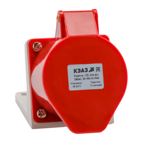 Розетка для монтажа на поверхность 115-16А-6h-380AC-3P+PE+N-IP44, 222755