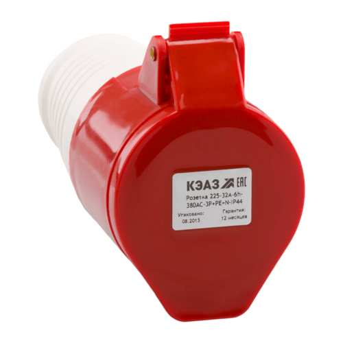 Розетка кабельная 215-16А-6h-380AC-3P+PE+N-IP44, 222751