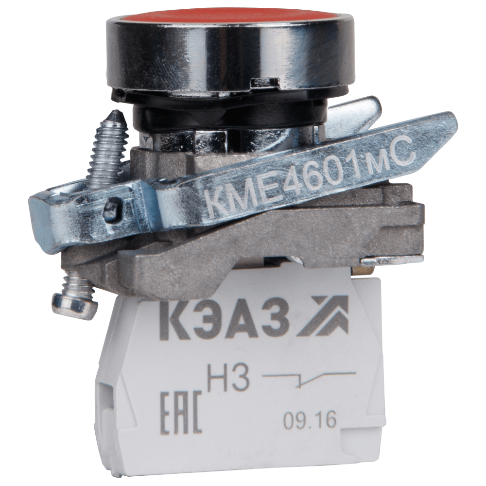 Кнопка КМЕ4601мС-красный-0но+1нз-цилиндр-IP65-КЭАЗ, 248261 Кнопка КМЕ4601мС-красный-0но+1нз-цилиндр-IP65-КЭАЗ, 248261