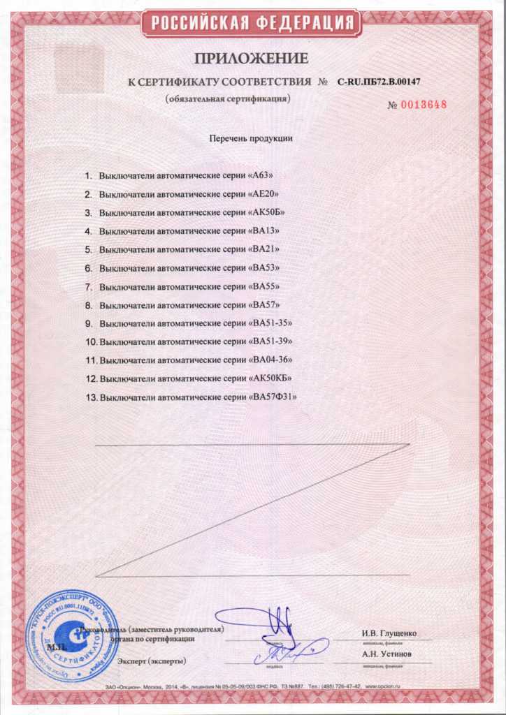 Силовые автоматические выключатели